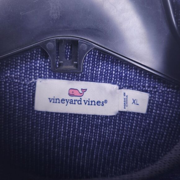 Vineyard Vines Sweater Womens XL Blue Knit Pullover 1/4 Zip - Picture 9 of 11